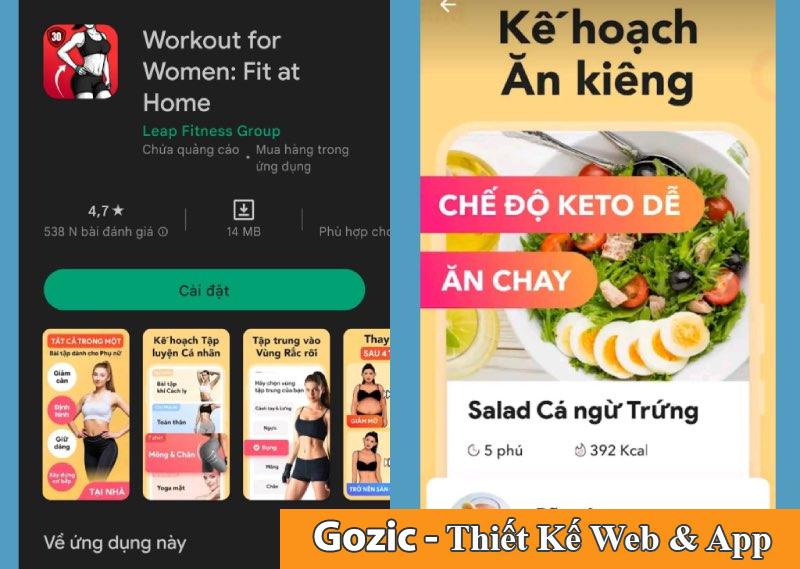 các app tập gym miễn phí tại việt nam