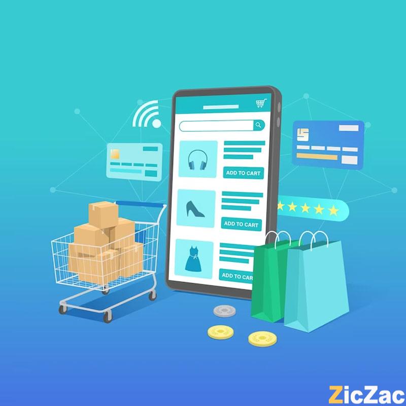 giao diện tạo app bán hàng 