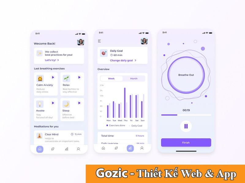 thiết kế app tập gym cho phòng gym chuyên nghiệp