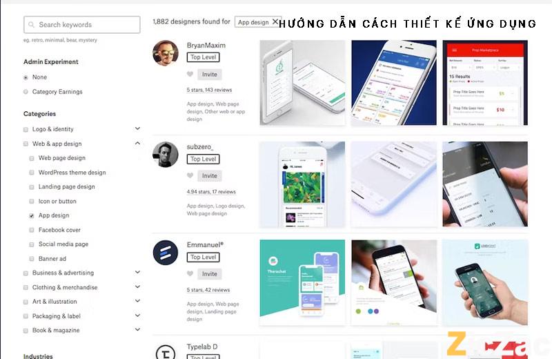 cách thiết kế ứng dụng