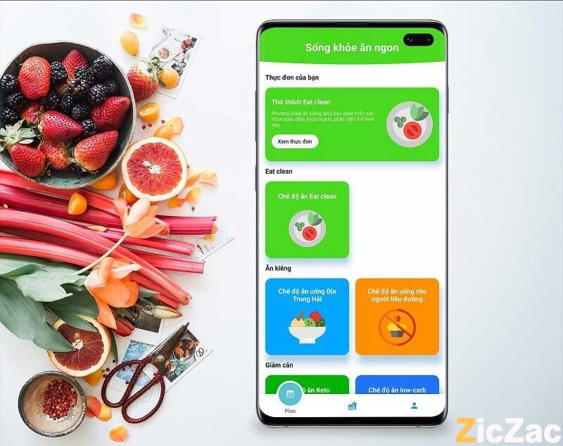 app thực đơn giảm cân