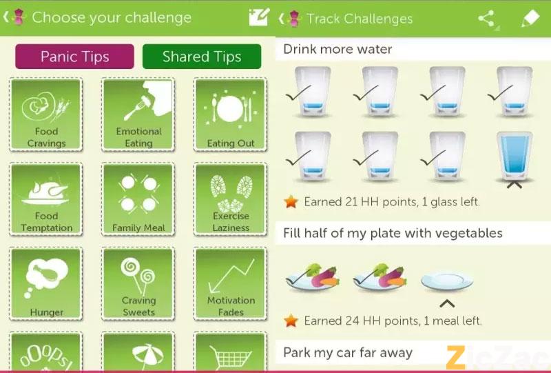 app thực đơn giảm cân