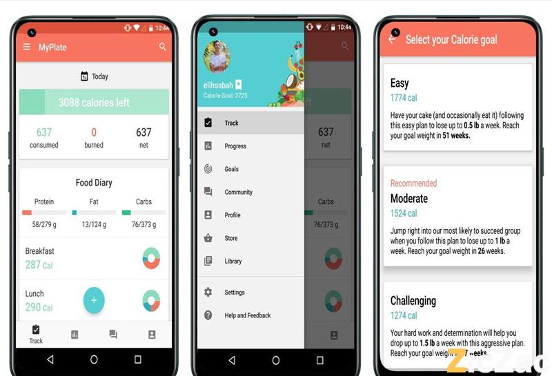 app thực đơn giảm cân