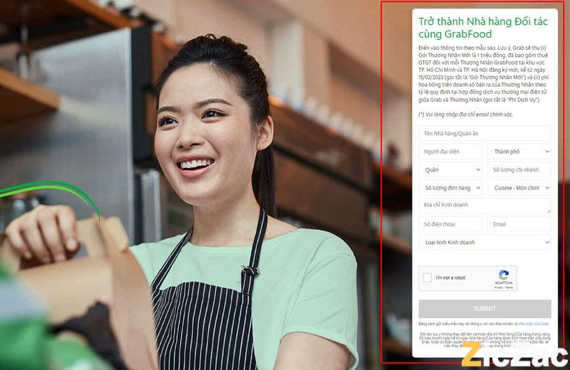 đăng ký bán đồ ăn trên Grabfood