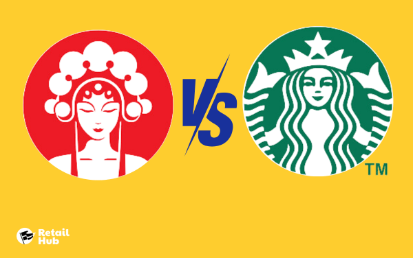 So sánh logo Starbucks với các thương hiệu khác