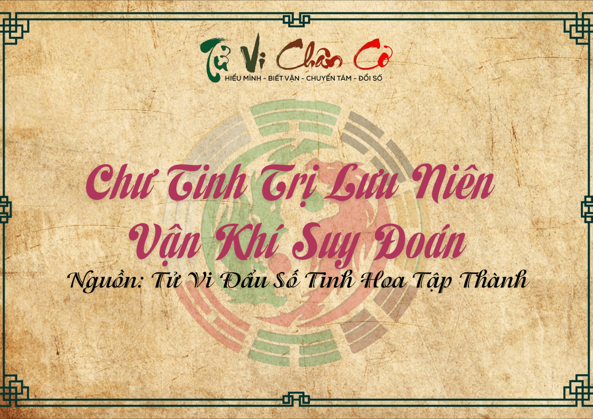 Chư Tinh Trị Lưu Niên Vận Khí Suy Đoán