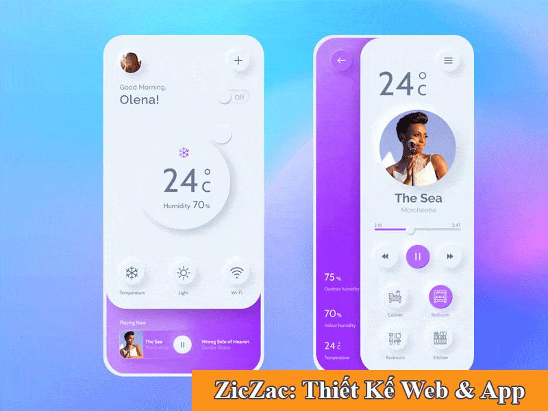 Thiết kế app mobile dạng Neumorphism tạo cảm giác mới mẽ, hiện đại