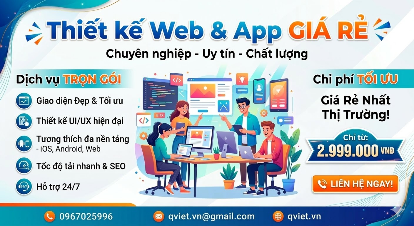 Thiết kế web & app giá rẻ
